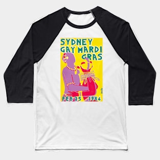 Sydney Mardi Gras 1984 Poster Baseball T-Shirt